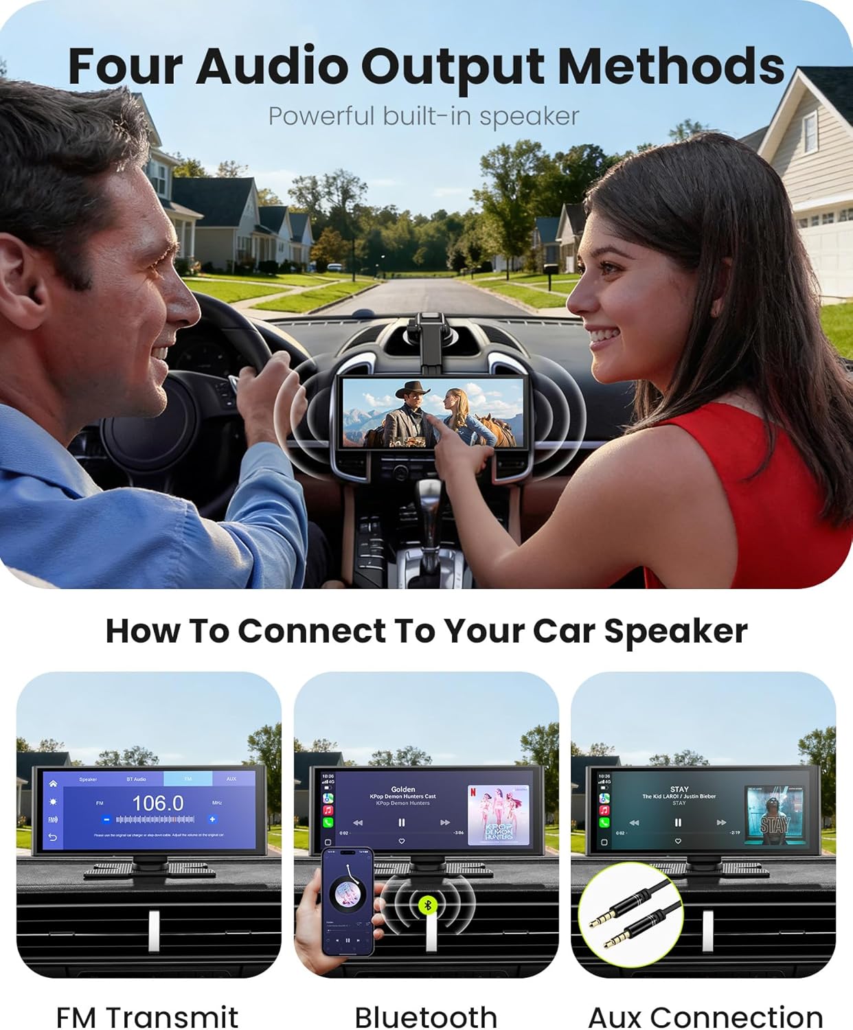 Thumbnail 5 de AVAETT 9.26" Wireless CarPlay Screen: Portable Car Tablet with Backup Camera & OTA Updates