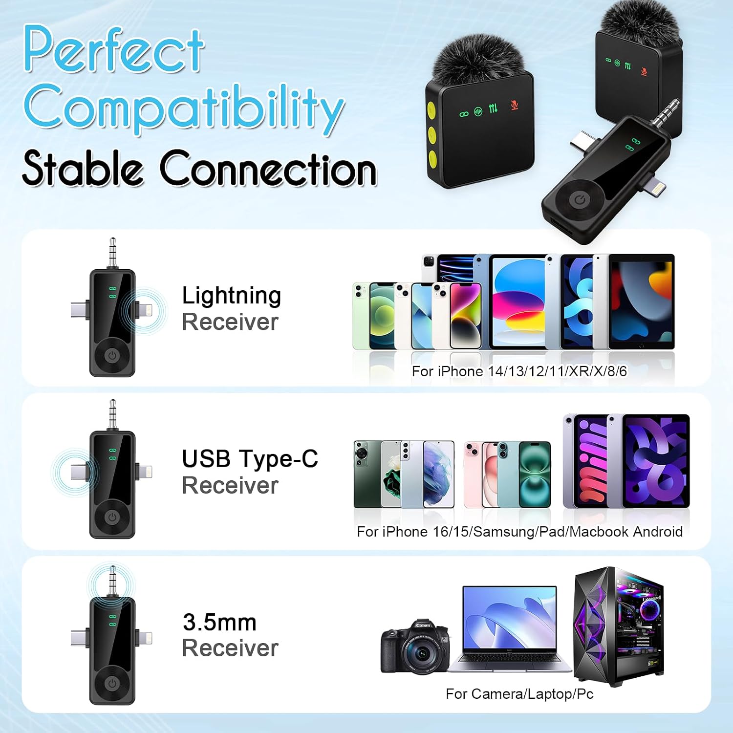 Detalle 2 de Therivo Wireless Microphone 2-Pack