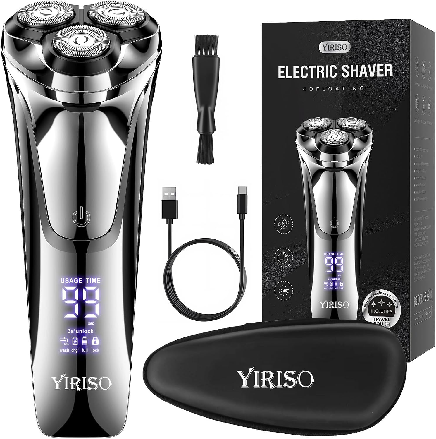 Detalle de YIRISO Electric Razor 90Min cordless shaver 🪒