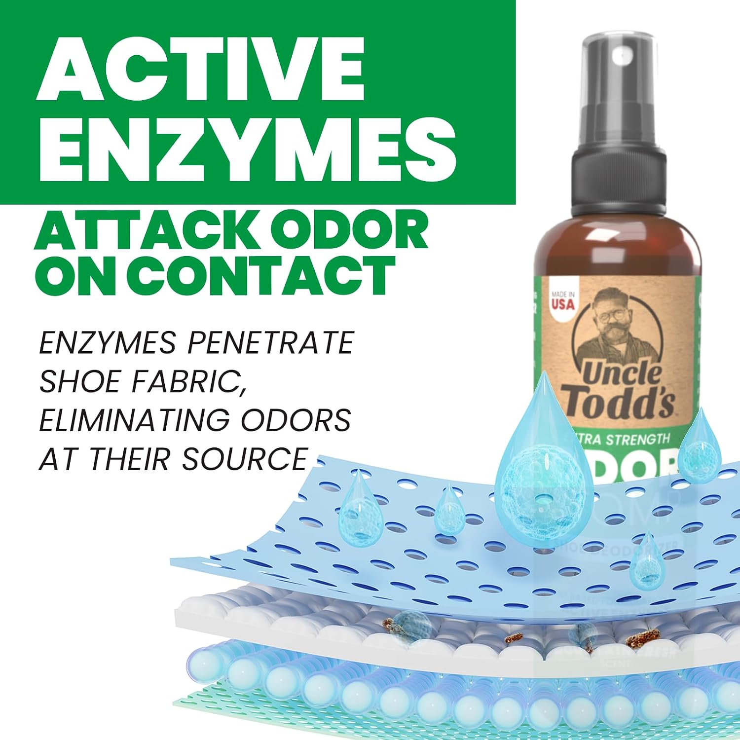 Thumbnail 5 de Uncle Todd's Shoe Deodorizer Spray with Proven Enzyme Formula (Mountain Fresh)