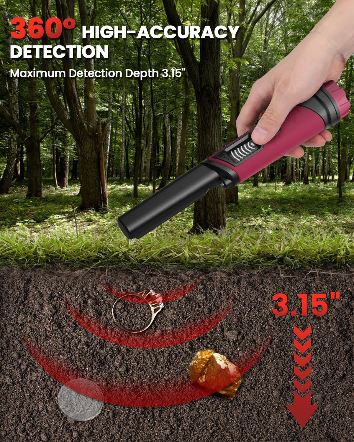 Detalle 2 de DR.ÖTEK Metal Detector Pinpointer IP68