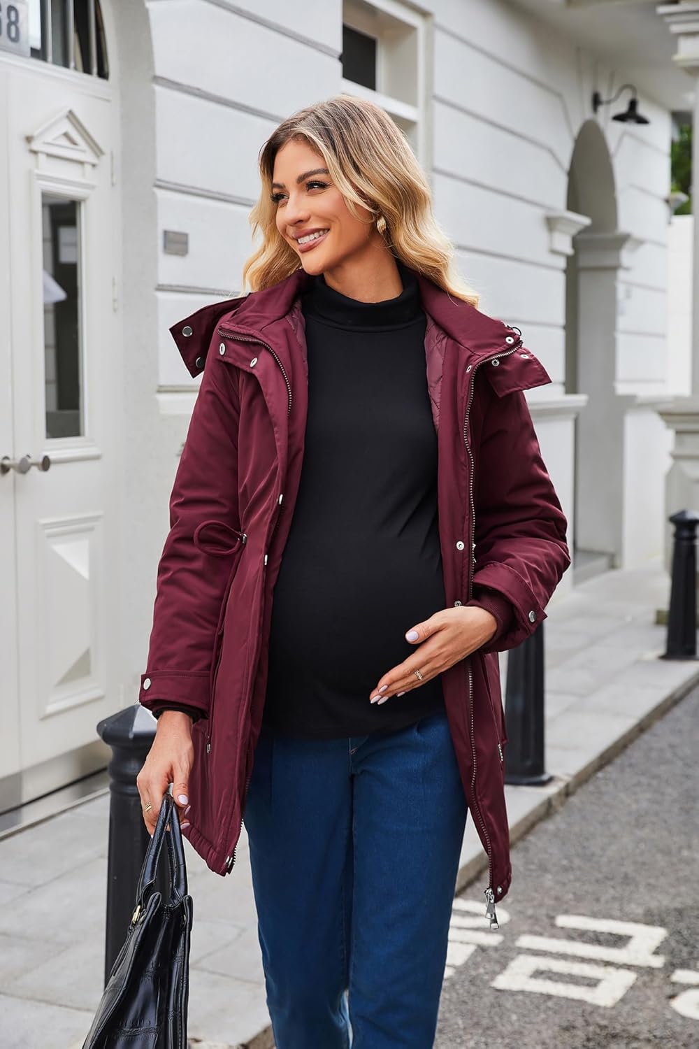 Thumbnail 3 de Maacie Maternity Winter Parka Coat – Waterproof, Warm Puffer Jacket with Hood and Adjustable Waist