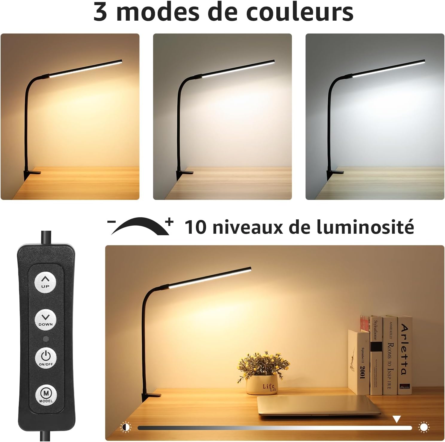 Detalle de Lepro Lampe de Bureau 460 lm