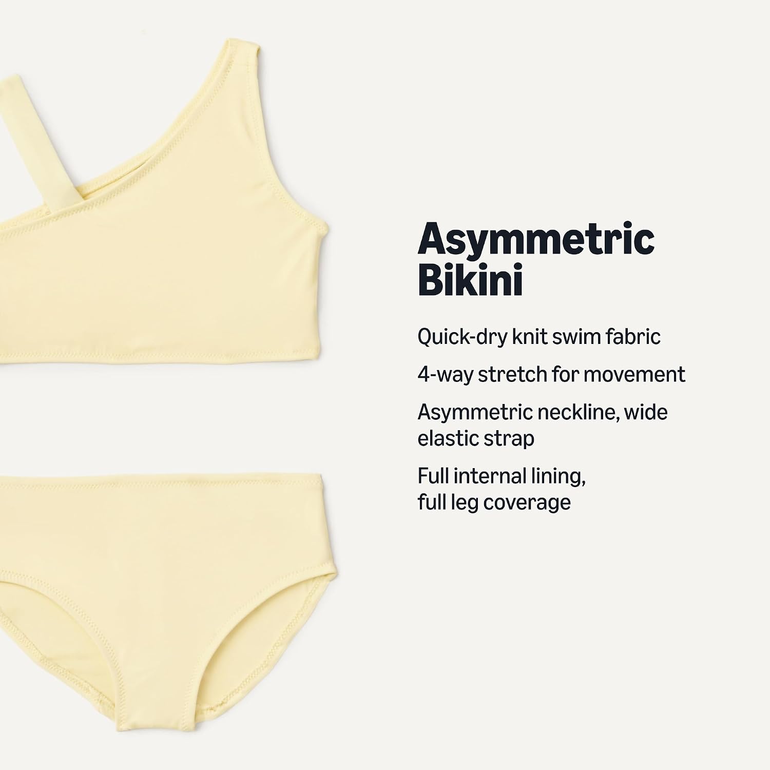 Detalle 2 de Amazon Essentials Girls’ One-Shoulder Two-Piece Swimsuit Set