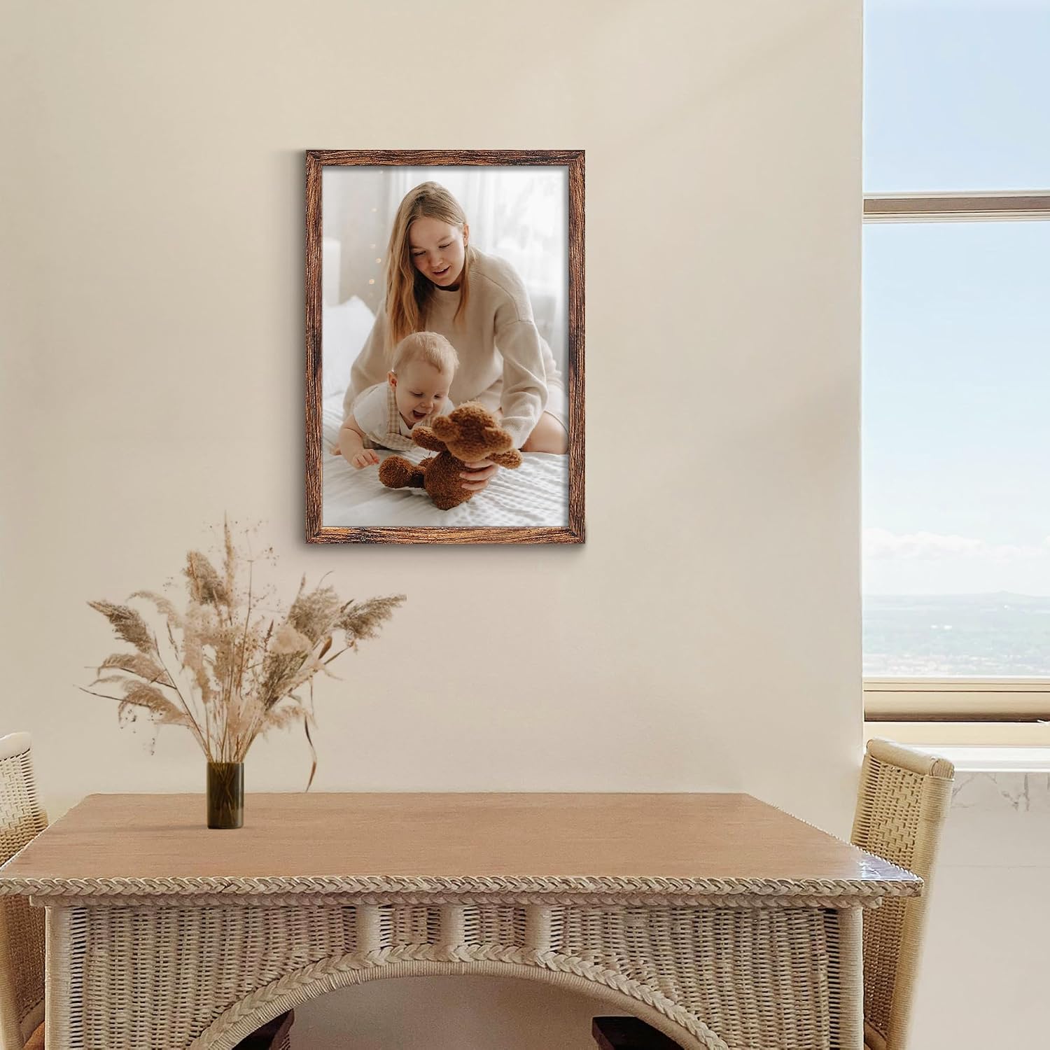 Thumbnail 1 de Fisnish 13x19 Picture Frame, Classic Brown – Wall Mount Poster Frame (1 Pack)