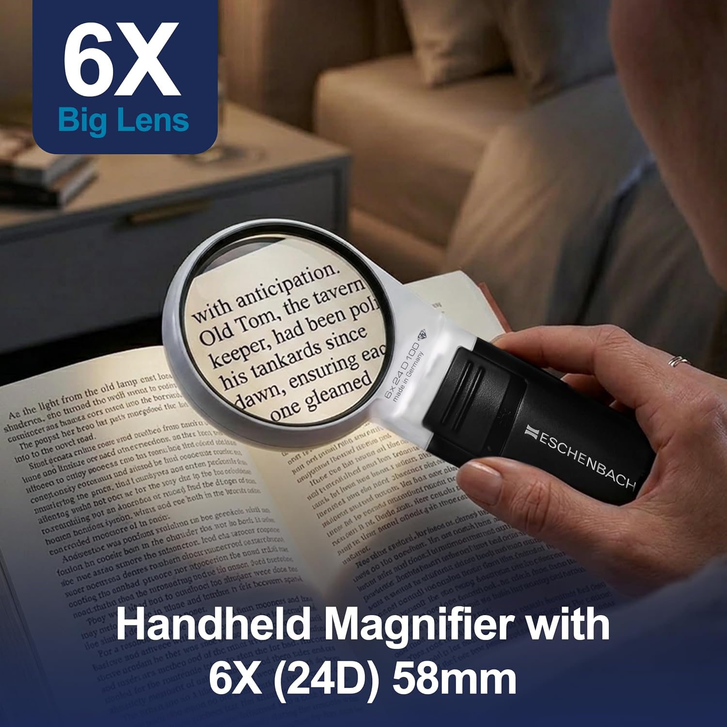 Thumbnail 1 de Eschenbach Handlupe mobiluxLED 6x Vergrößerung Ø58mm
