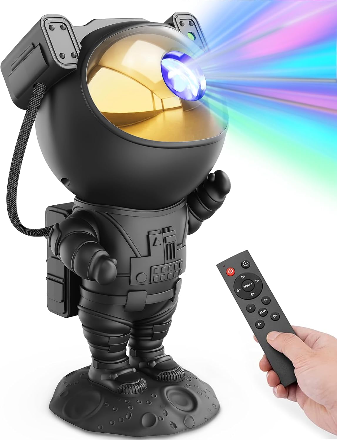 Detalle de Mooyran TYD-YHY-001 Astronaut Galaxy Projector with Remote and 9 Nebula Effects
