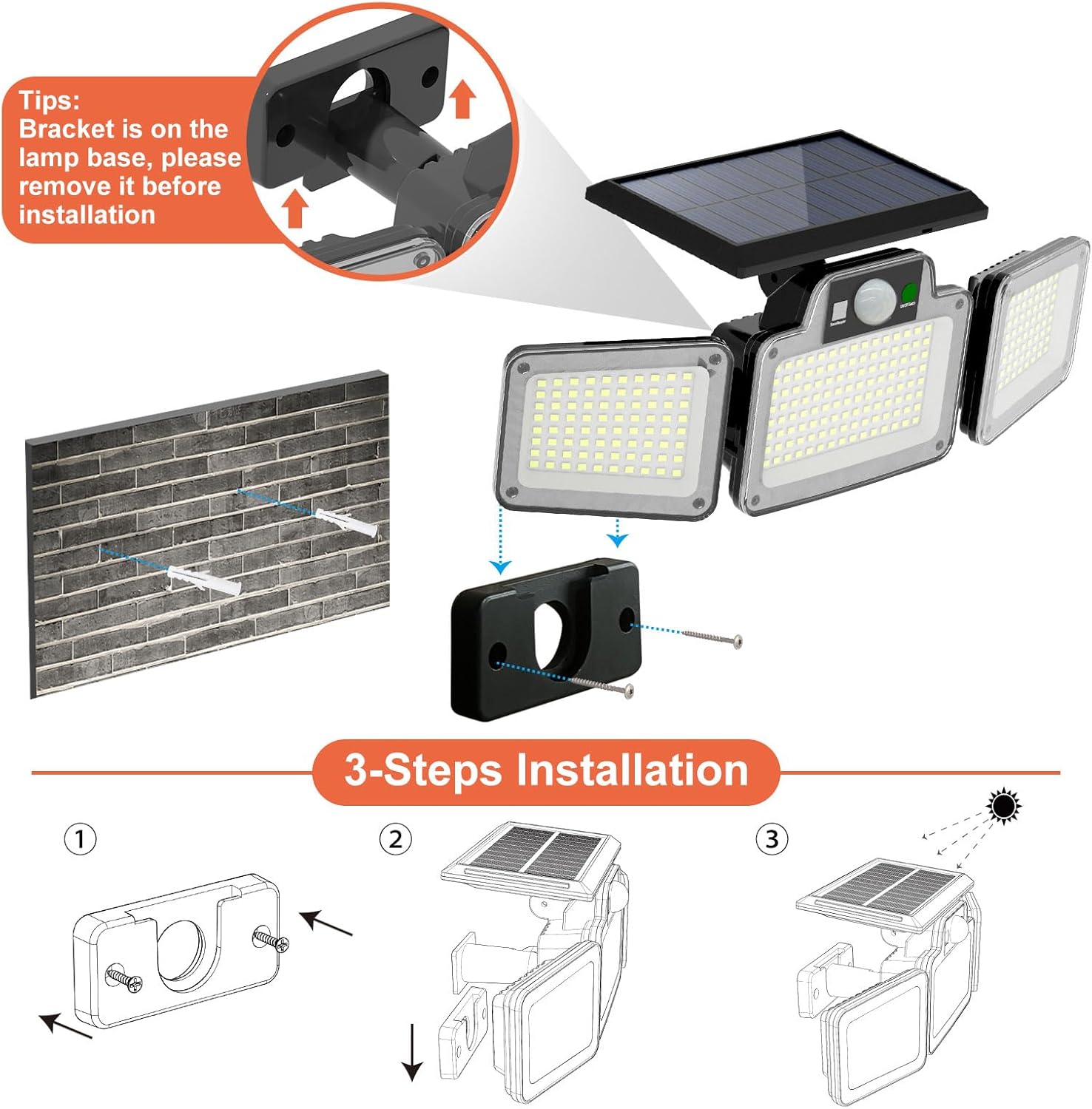 Thumbnail 2 de JumJam 280 LED Solar Flood Lights