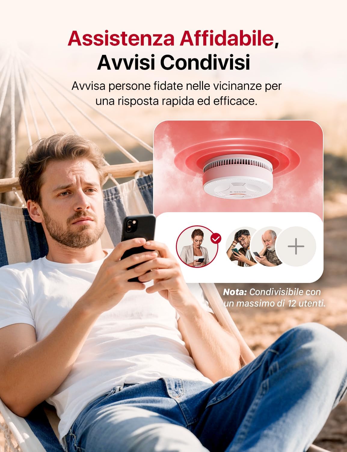 Thumbnail 4 de X-Sense SD11-MR rilevatore di fumo connesso Wi‑Fi (richiede stazione base SBS50)