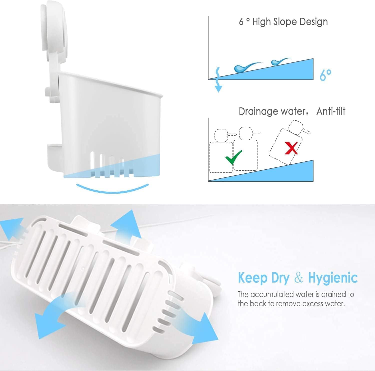 Thumbnail 3 de ilikable Vacuum Shower Caddy 22 lb suction