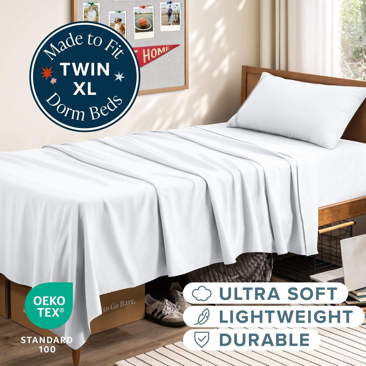 Thumbnail 1 de Bare Home Twin XL Sheet Set: 1800 Ultra-Soft Microfiber, Deep Pockets, 3-Piece Comfort