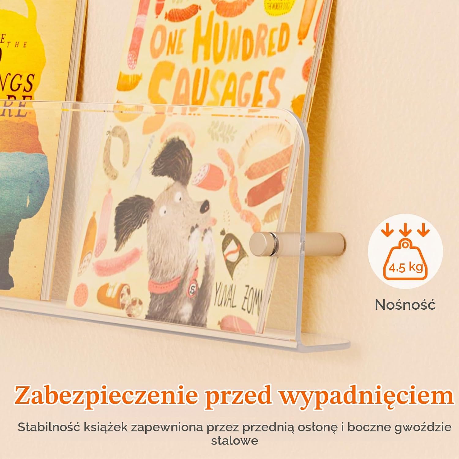 Thumbnail 4 de Lifewit 24073 – 4 przezroczyste półki ścienne na książki dziecięce