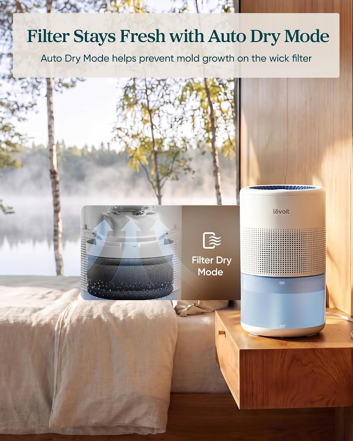Thumbnail 4 de Levoit LEH-S451S-WUS Superior Studio Smart Evaporative Humidifier, 4.5L