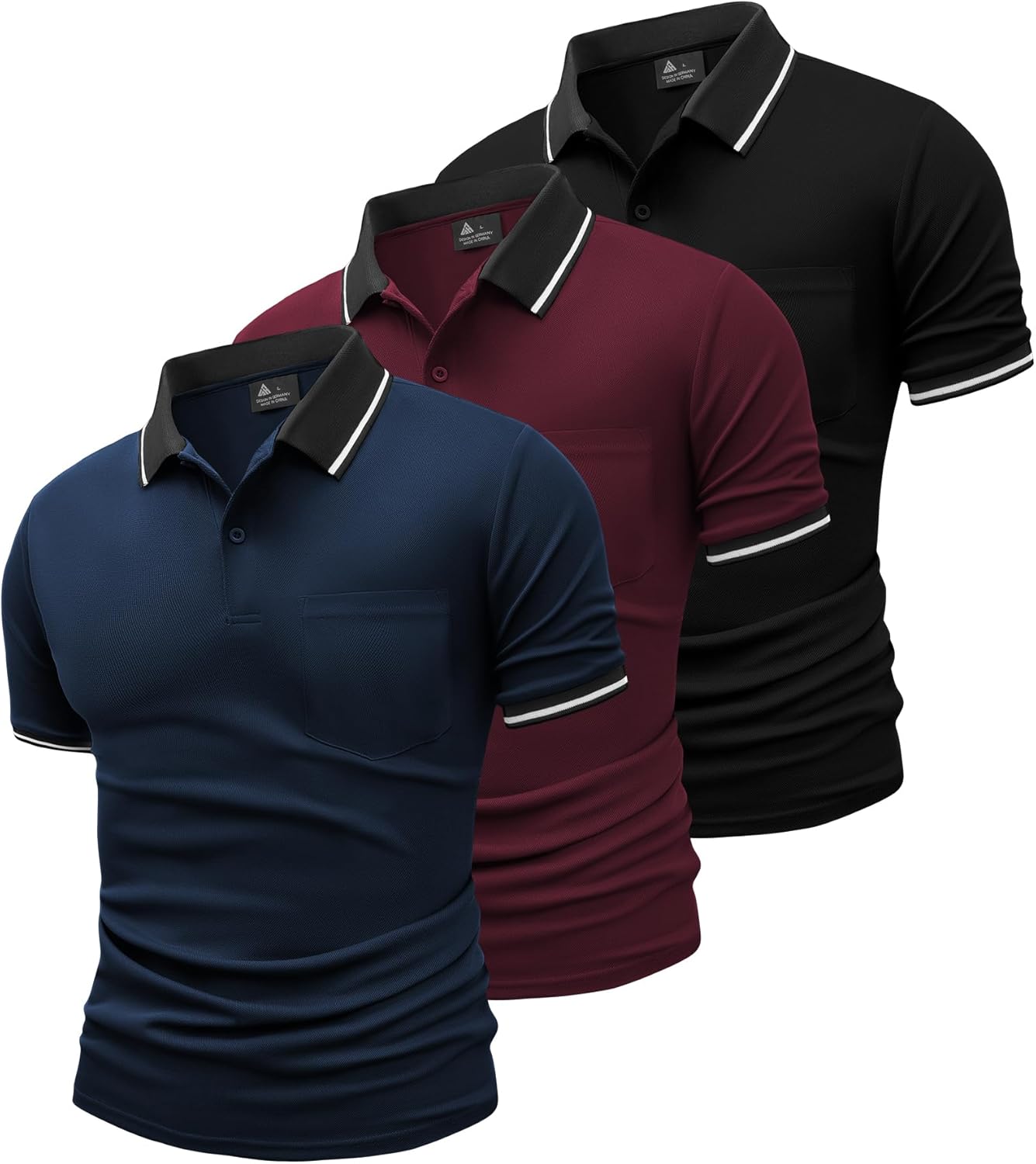 Thumbnail 6 de SwissWell 3 Pezzi Polo Uomo Manica Corta Traspirante Estiva - Comfort e stile per golf e tempo libero