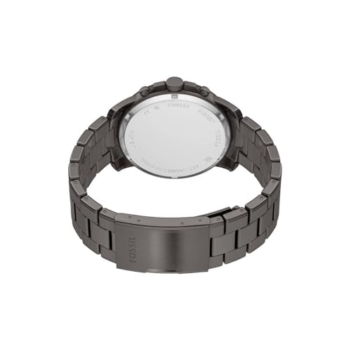 Detalle de Fossil Grant Watch for Men: Quartz Chronograph with Gunmetal Stainless Steel Strap