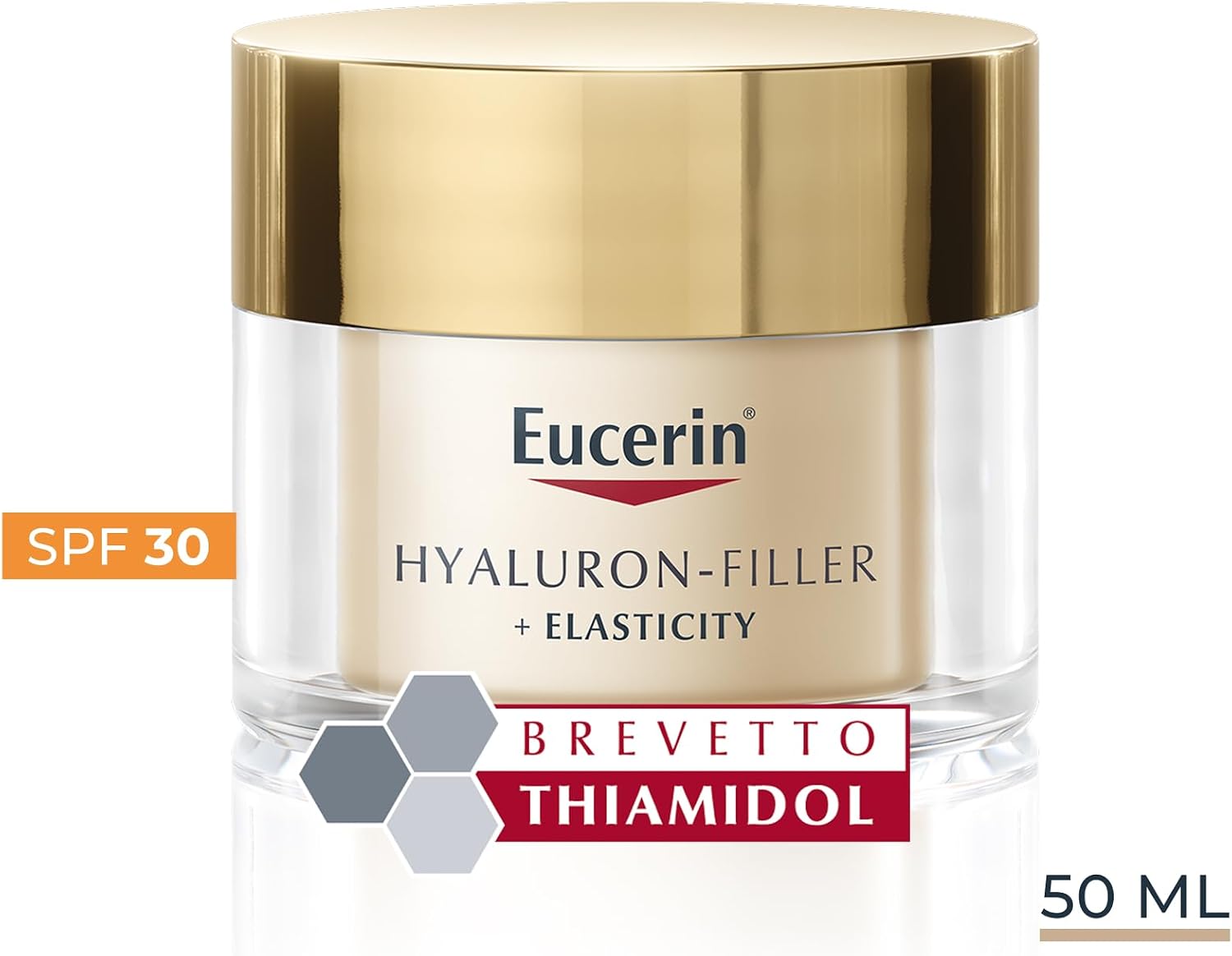 Detalle de Eucerin Hyaluron-Filler + Elasticity Crema Giorno SPF 30 50 ml: crema giorno dermocosmetica per pelle matura o disidratata