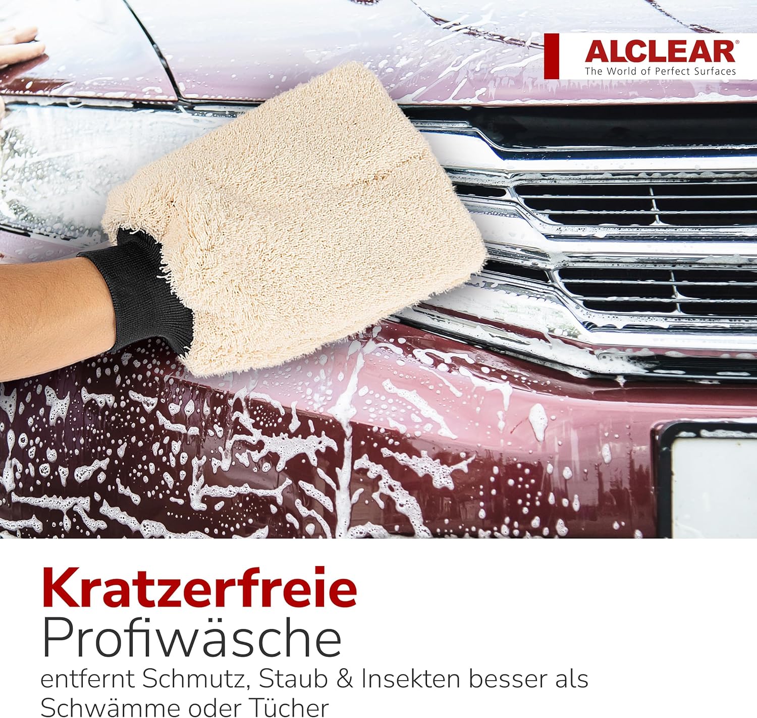 Thumbnail 4 de ALCLEAR Mikrofaser Autowaschhandschuh 27x17 cm – schonende, saugfähige Reinigung ohne Kratzer
