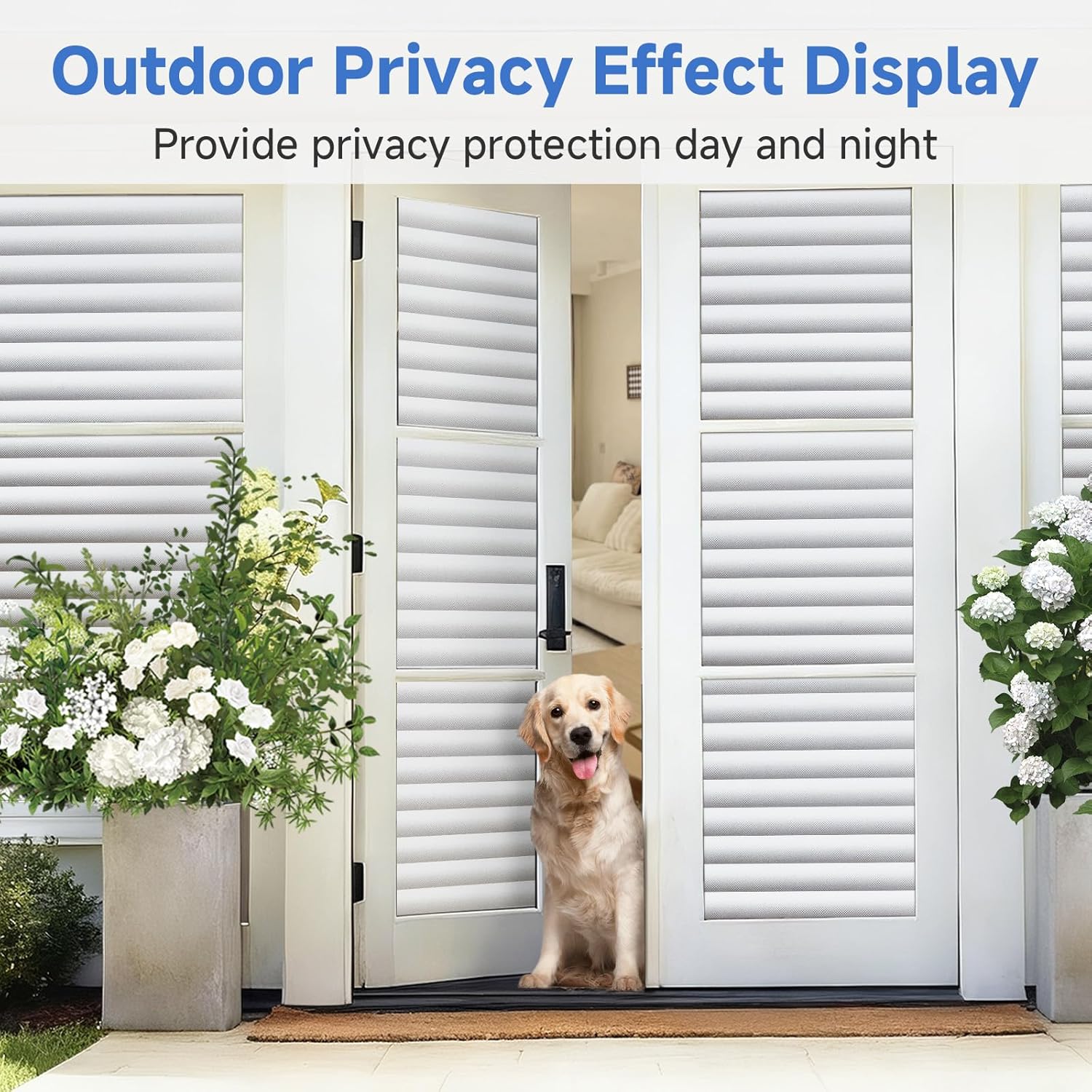 Thumbnail 2 de Lifetree Window Film Privacy for Glass Windows — Frosted Stripe, 90 × 200 cm
