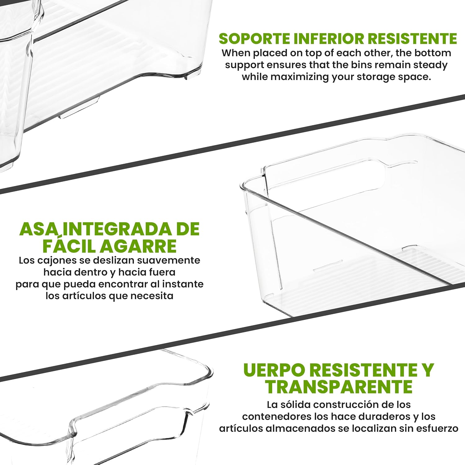 Detalle 2 de KICHLY Organizadores despensa 8 unidades 12,4x6,2x3,5 in