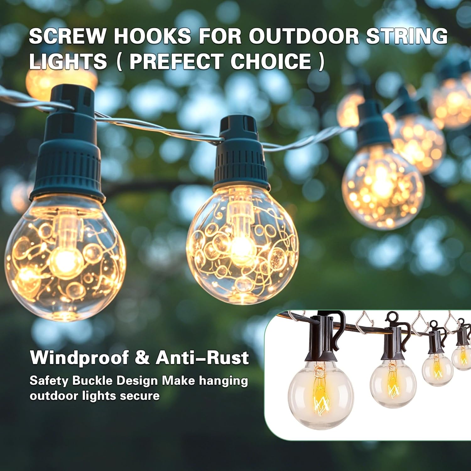 Thumbnail 3 de Ticway Outdoor-Haken 50 Stück für Lichterketten