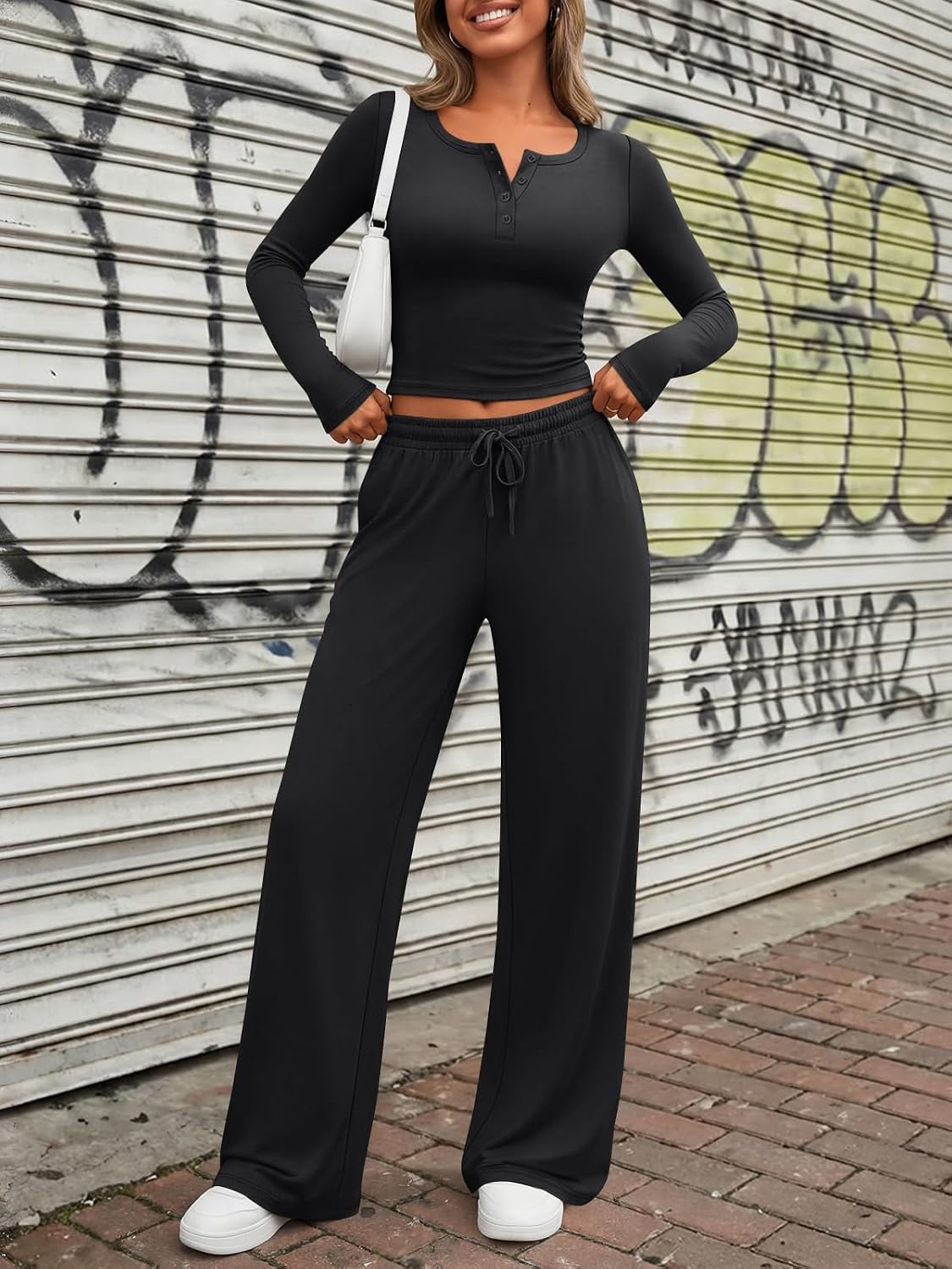 Thumbnail 5 de Trendy Queen 2-Piece Lounge Set 92% Rayon
