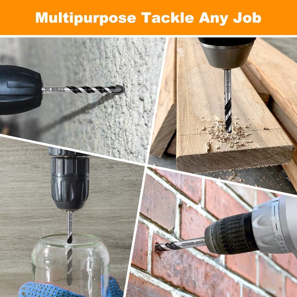 Thumbnail 6 de Camdios Glasbohrer-Set (5-tlg.) für Fliesen, Glas & Keramik – Bohrer 1/4" bis 1/2