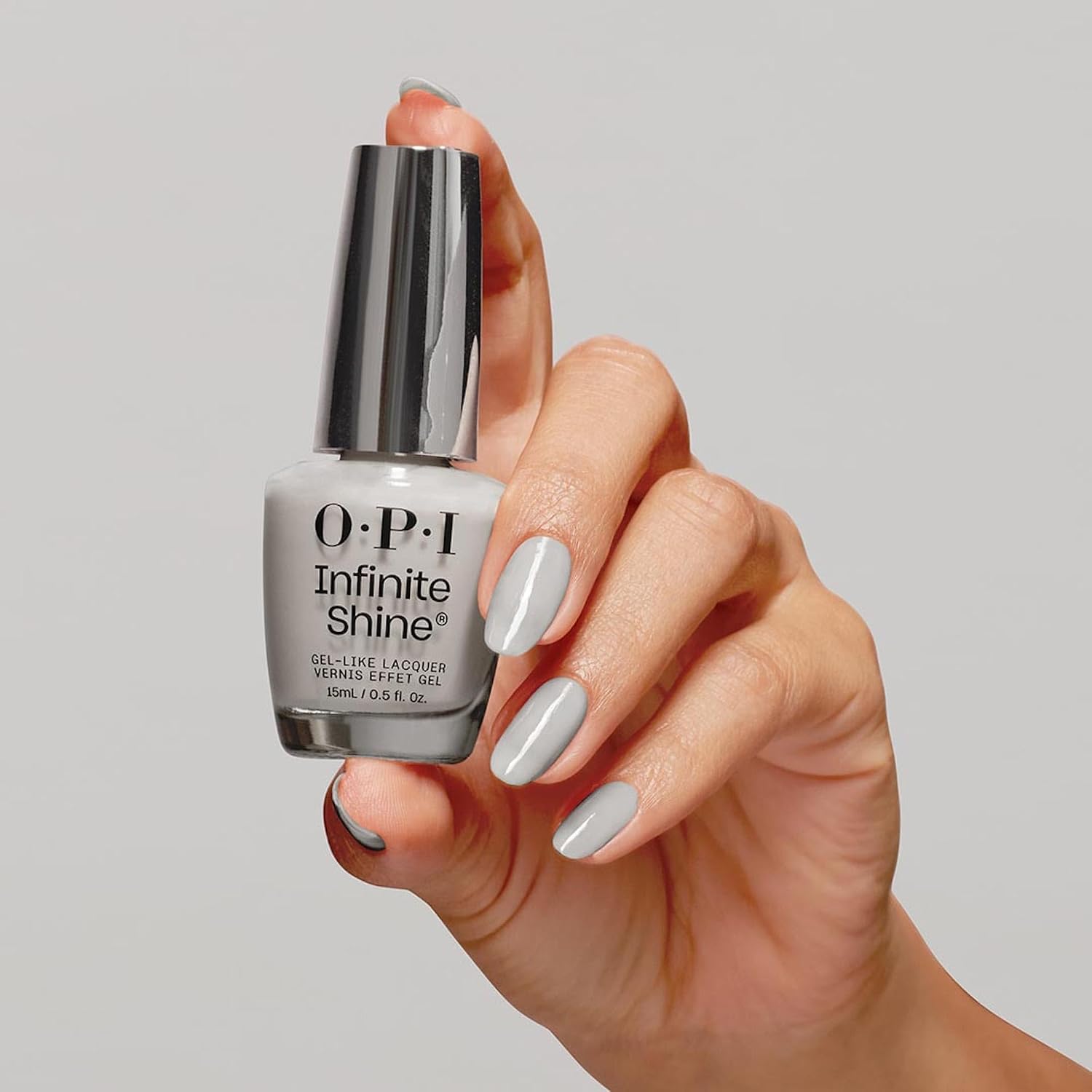 Detalle de OPI Infinite Shine: Smalto per Unghie a Lunga Durata in Grigio 15ml