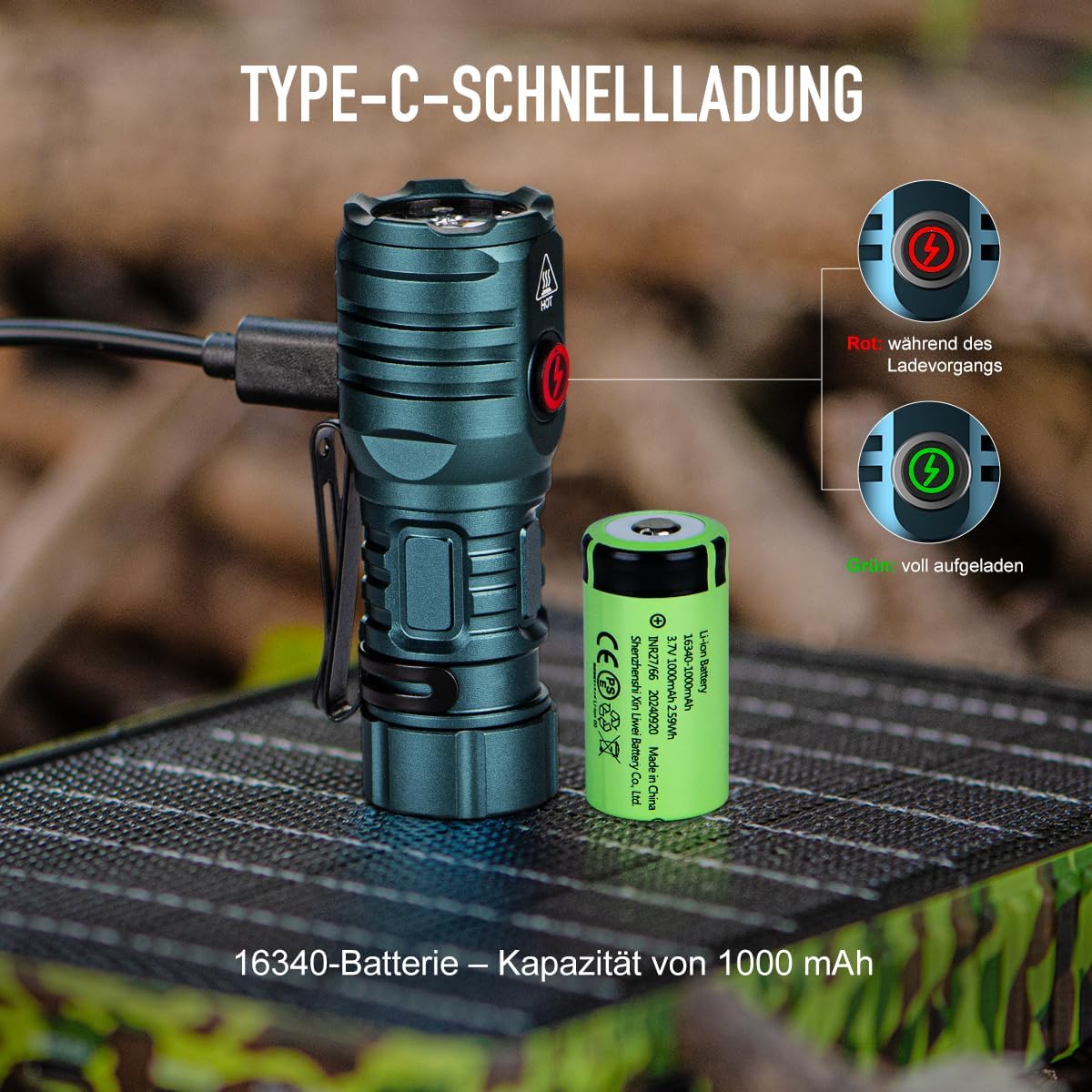 Thumbnail 5 de Taschenlampe kleine aufladbar LED 6000 Lumen