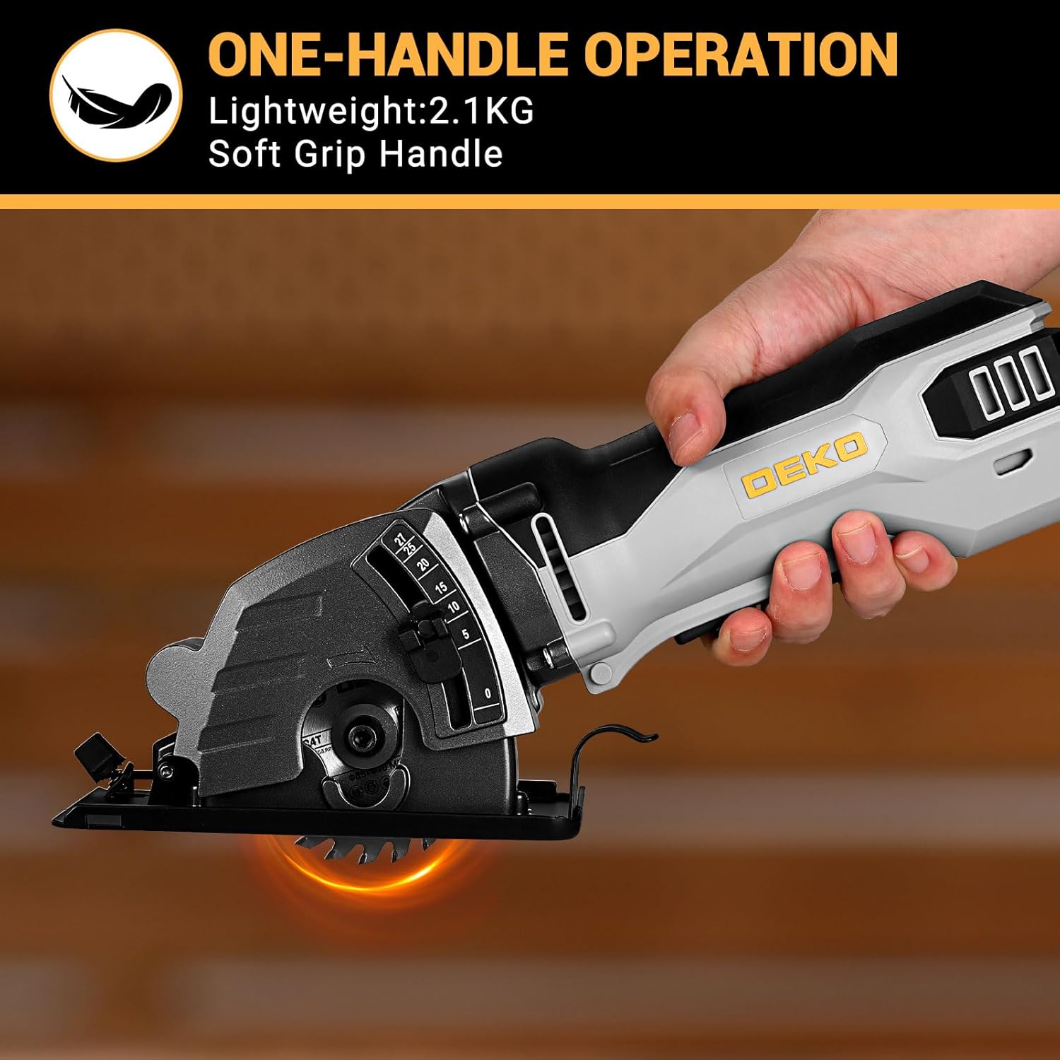 Detalle 2 de DEKOPRO Mini Circular Saw 600W 85mm