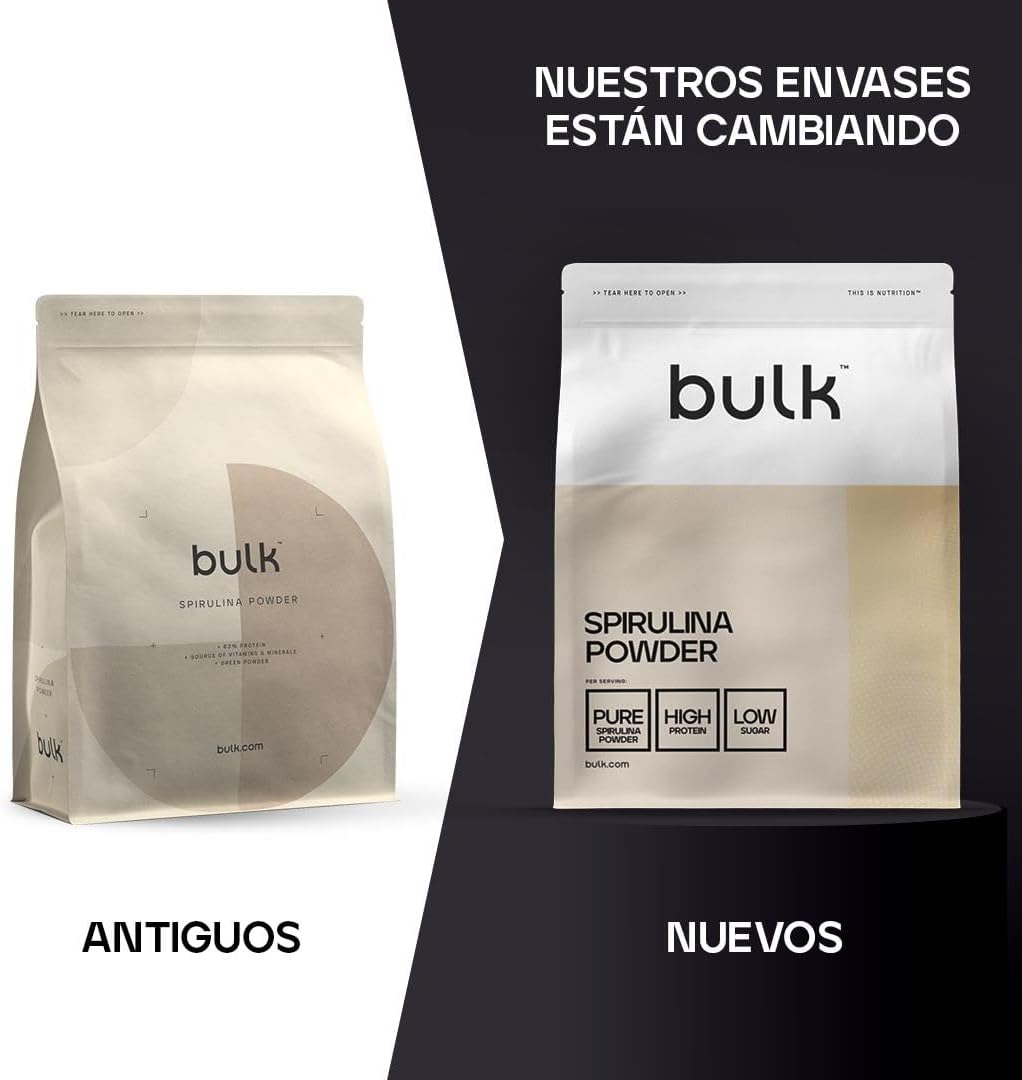 Detalle 2 de Bulk Espirulina en Polvo 500g 🌱 | 100 Dosis