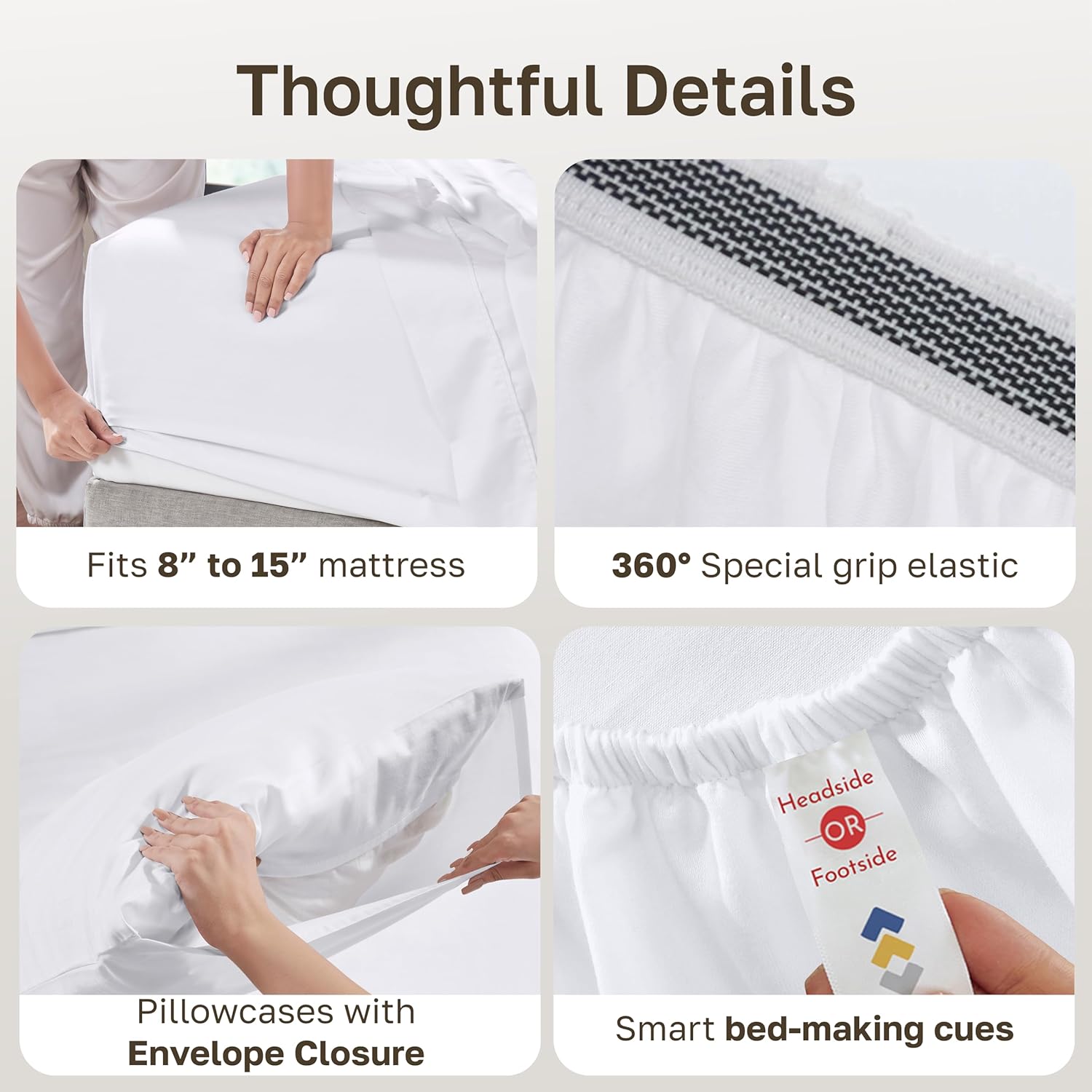 Thumbnail 4 de California Design Den Queen Sheet Set 100% Organic Cotton