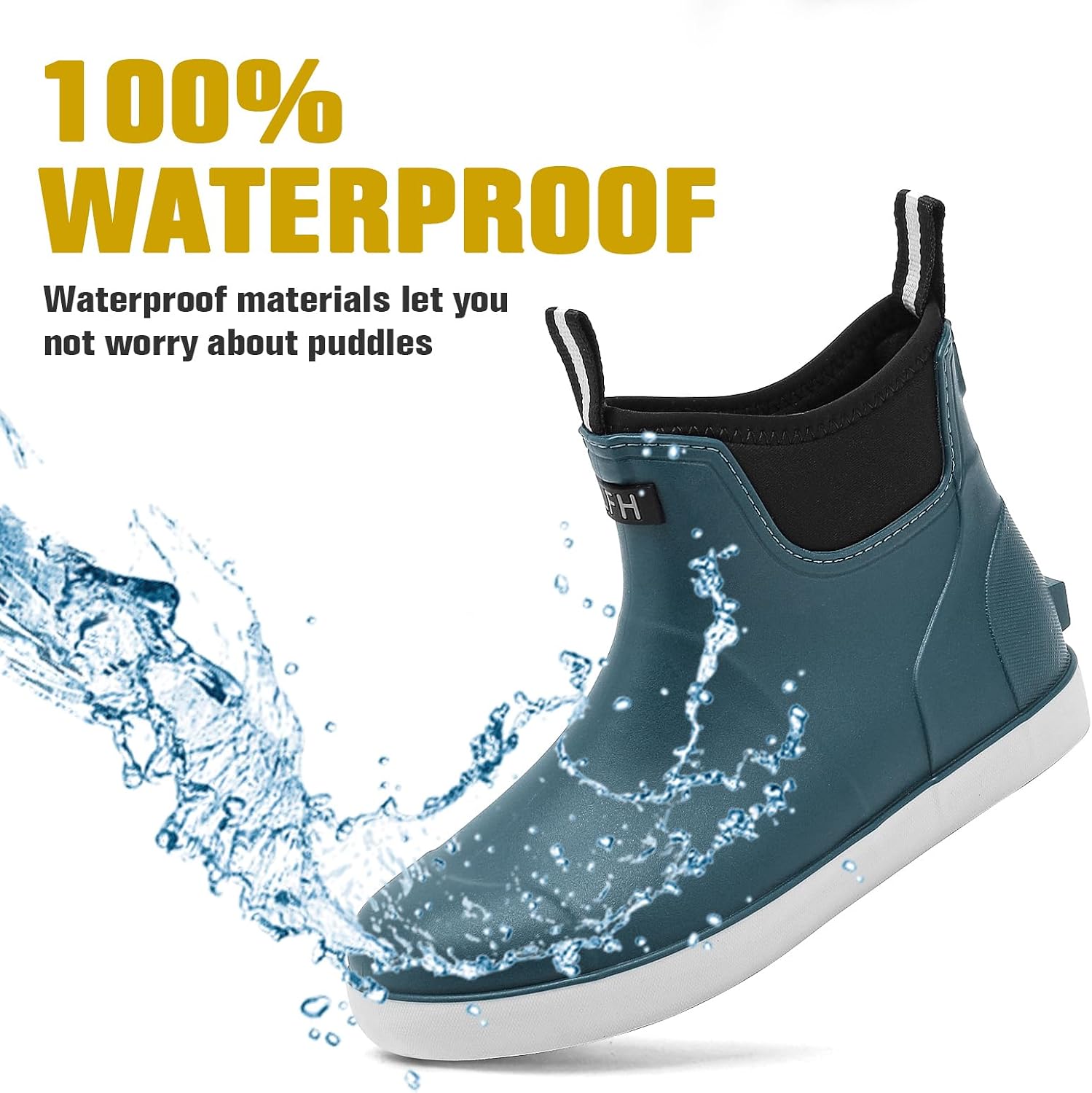 Detalle 2 de CKWLXQY Men's Deck Boots Waterproof Ankles