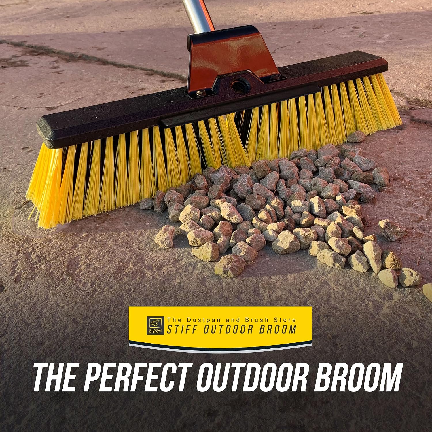 Detalle 2 de Heavy Duty Garden Broom 16" Stiff Brush