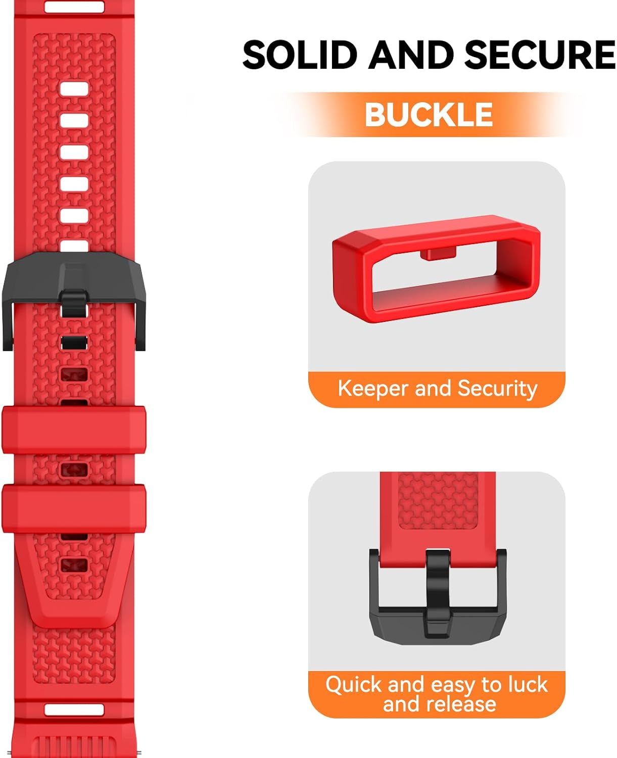 Thumbnail 4 de OVERATEP 24 mm Silicone Strap for Garmin Venu X1