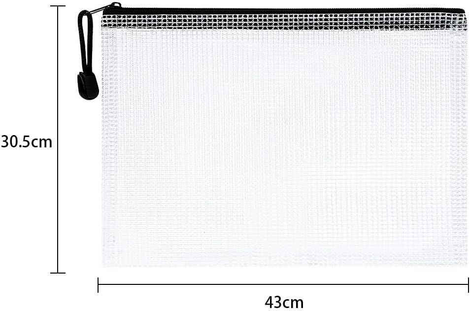 Thumbnail 1 de Vicloon Pochette document zippée A3 en PVC transparent (lot de 10)