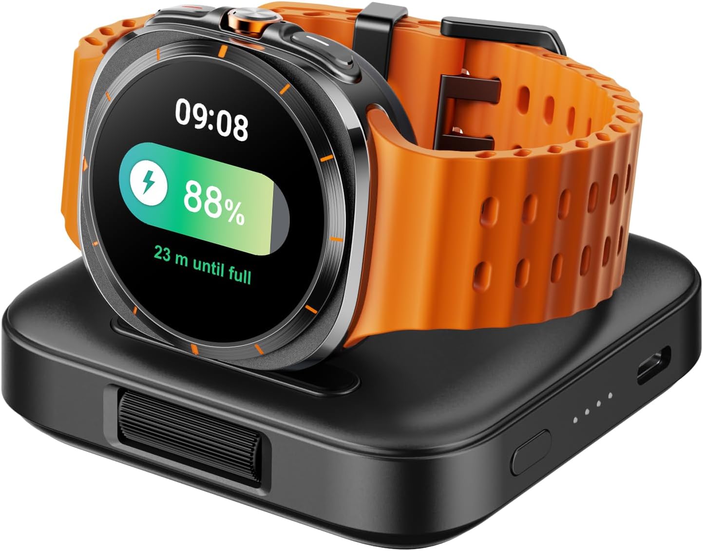 Detalle de SwanScout bärbar Galaxy Watch-laddare för Watch 8, 8 Classic, 7 och Ultra
