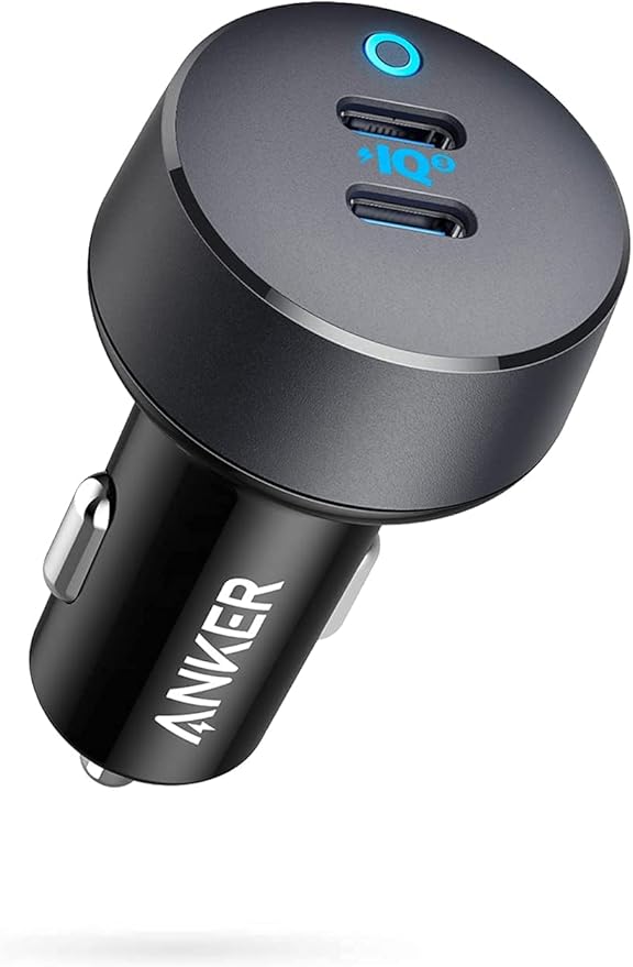 Detalle de Anker PowerDrive III Duo: Cargador de Coches USB C 🚗⚡