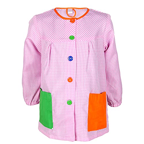 Thumbnail 3 de Bata escolar Etrexonline Rosa para Infantil 3-4 años (Talla 2) con botones