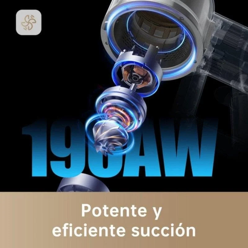 Detalle 2 de Aspiradora sin cable Dreame R20 Slim 190AW: autonomía y filtración para viviendas grandes