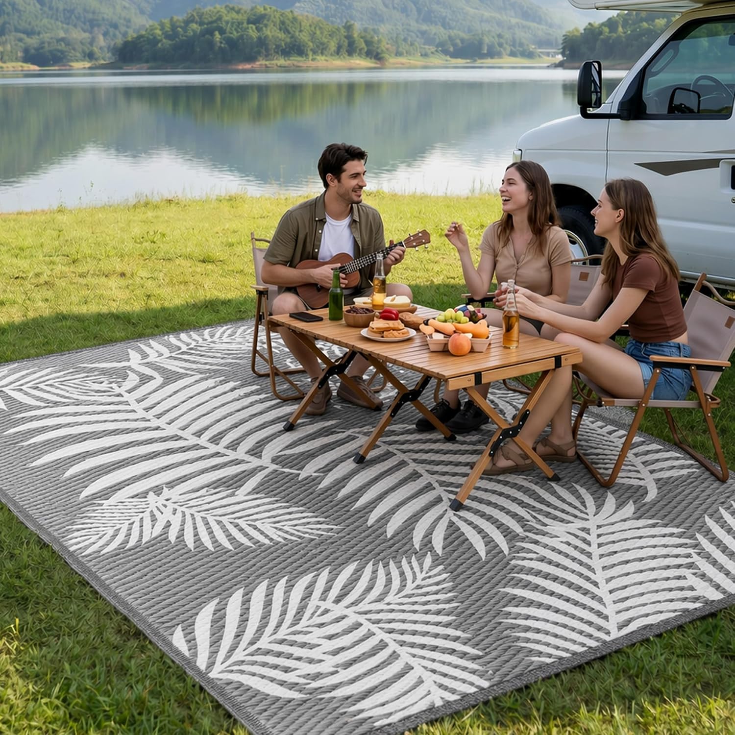 Thumbnail 6 de Kohree Outdoor Rug 9x12 Reversible: Waterproof, Non-Slip RV Patio Mat for Outdoor Spaces