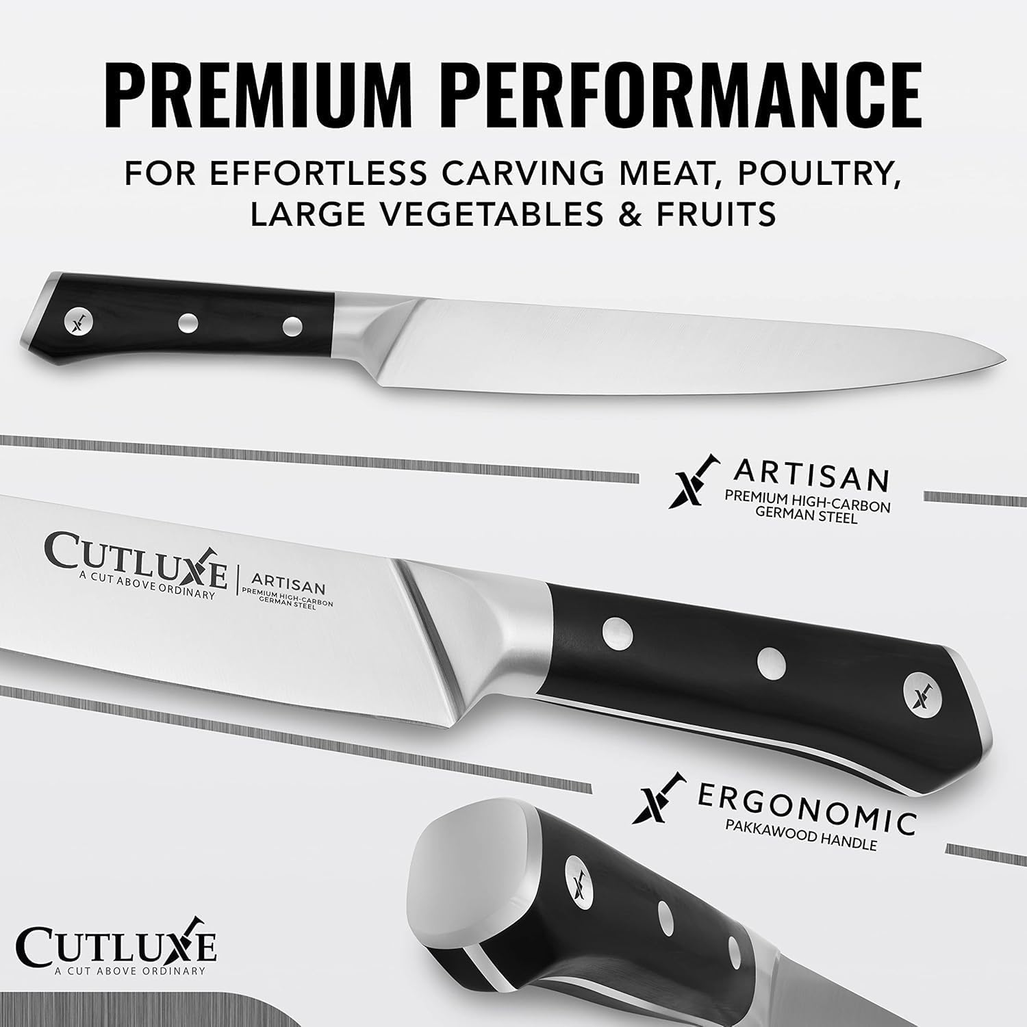 Detalle 2 de Cutluxe Carving Knife Set 9-Inch Knife