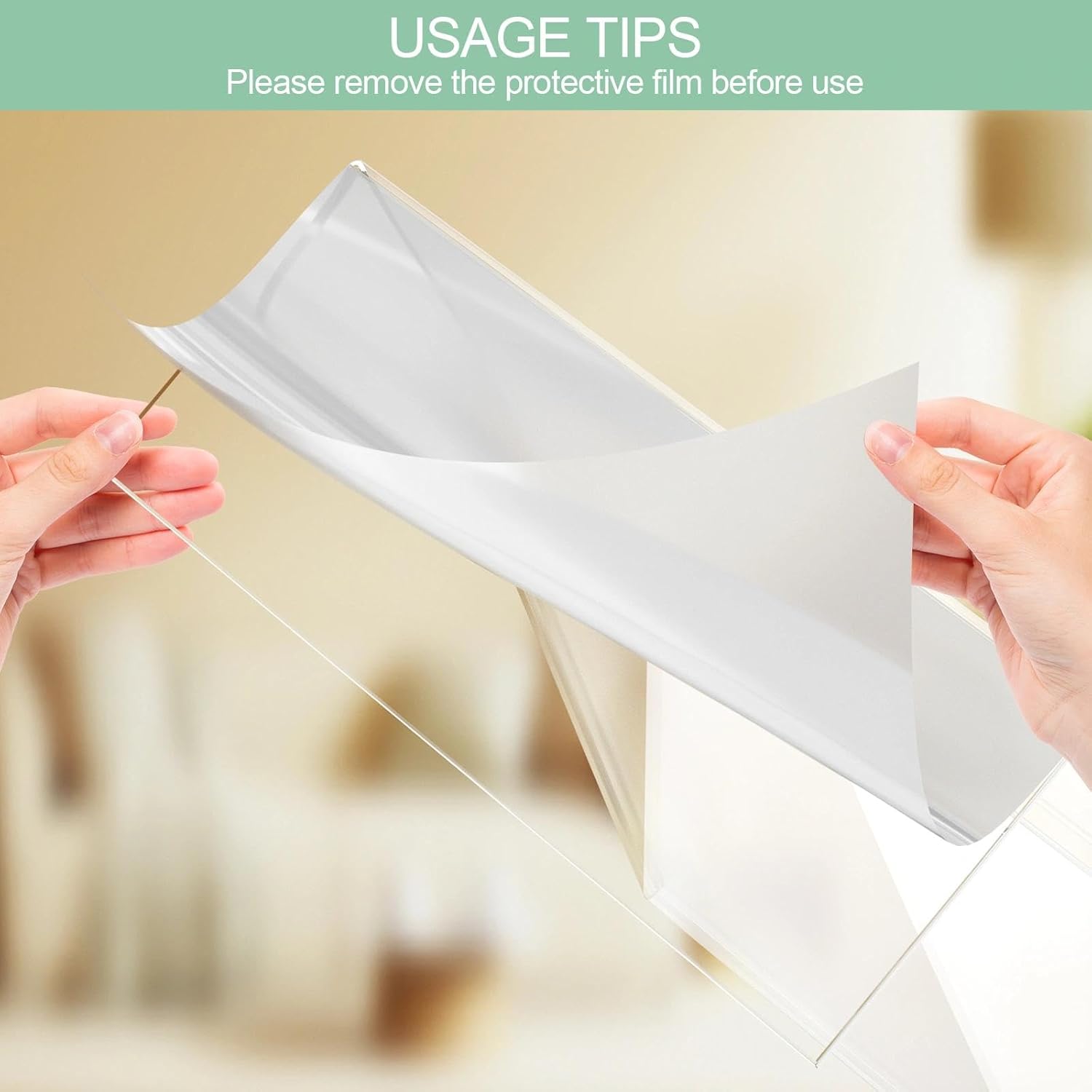 Thumbnail 3 de Comzantor 6 Stück L-Form Aufsteller – transparente Acryl-Tischaufsteller für A4-Dokumente