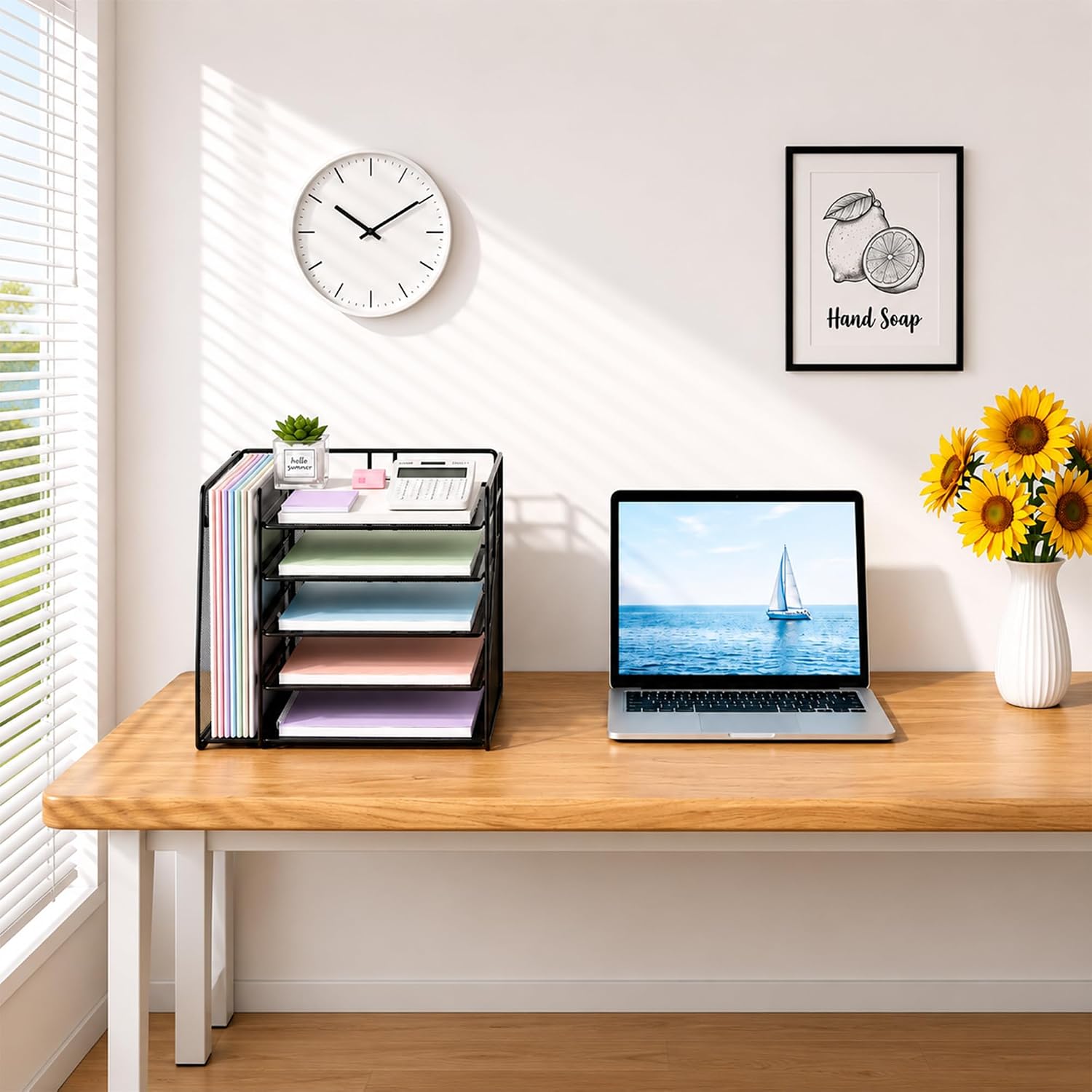 Thumbnail 6 de OPNICE Desk Organizer, 5-Tier Metal Paper Tray, Black, 40 lb Capacity