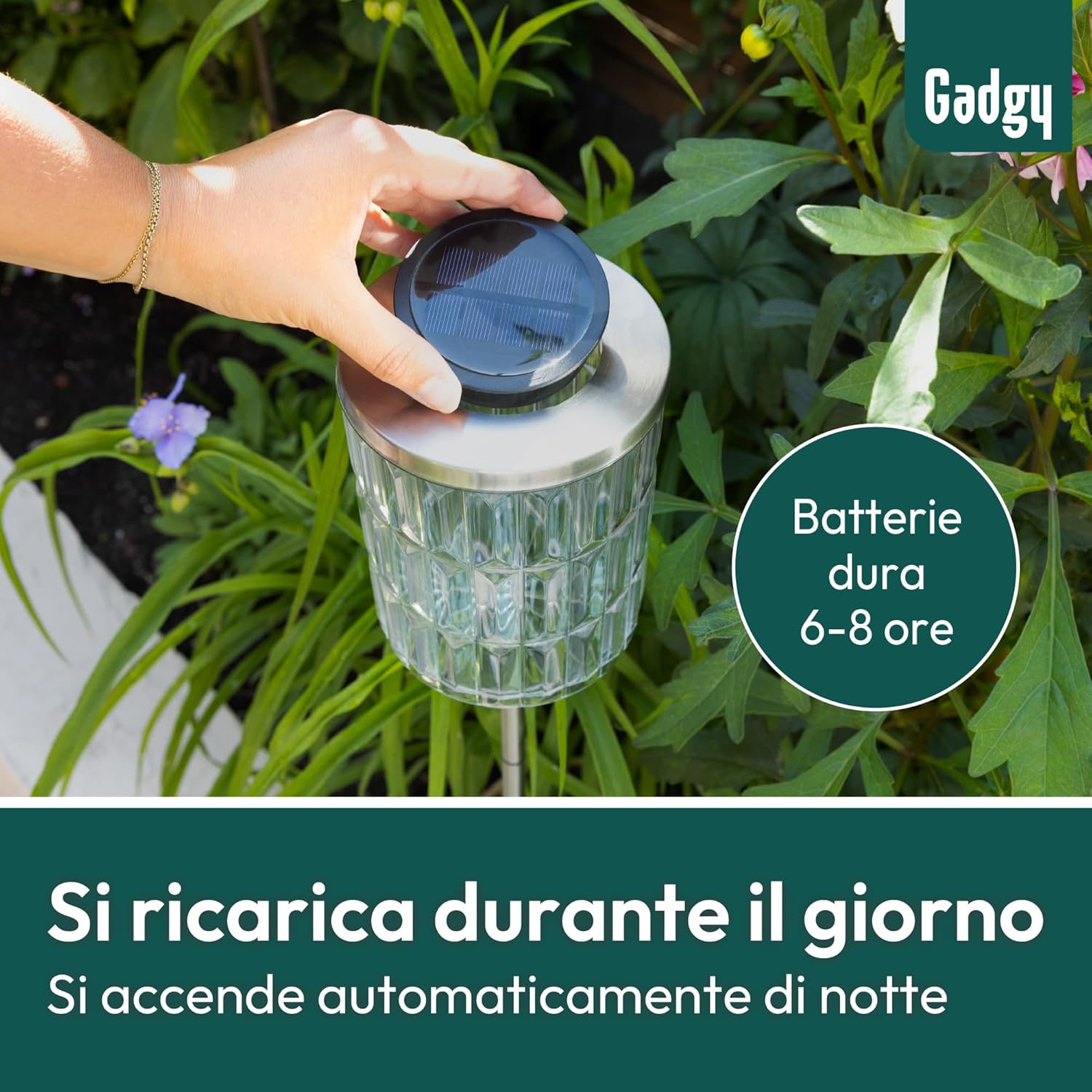 Thumbnail 5 de Gadgy Lampada solare da giardino con picchetto LED effetto cristallo