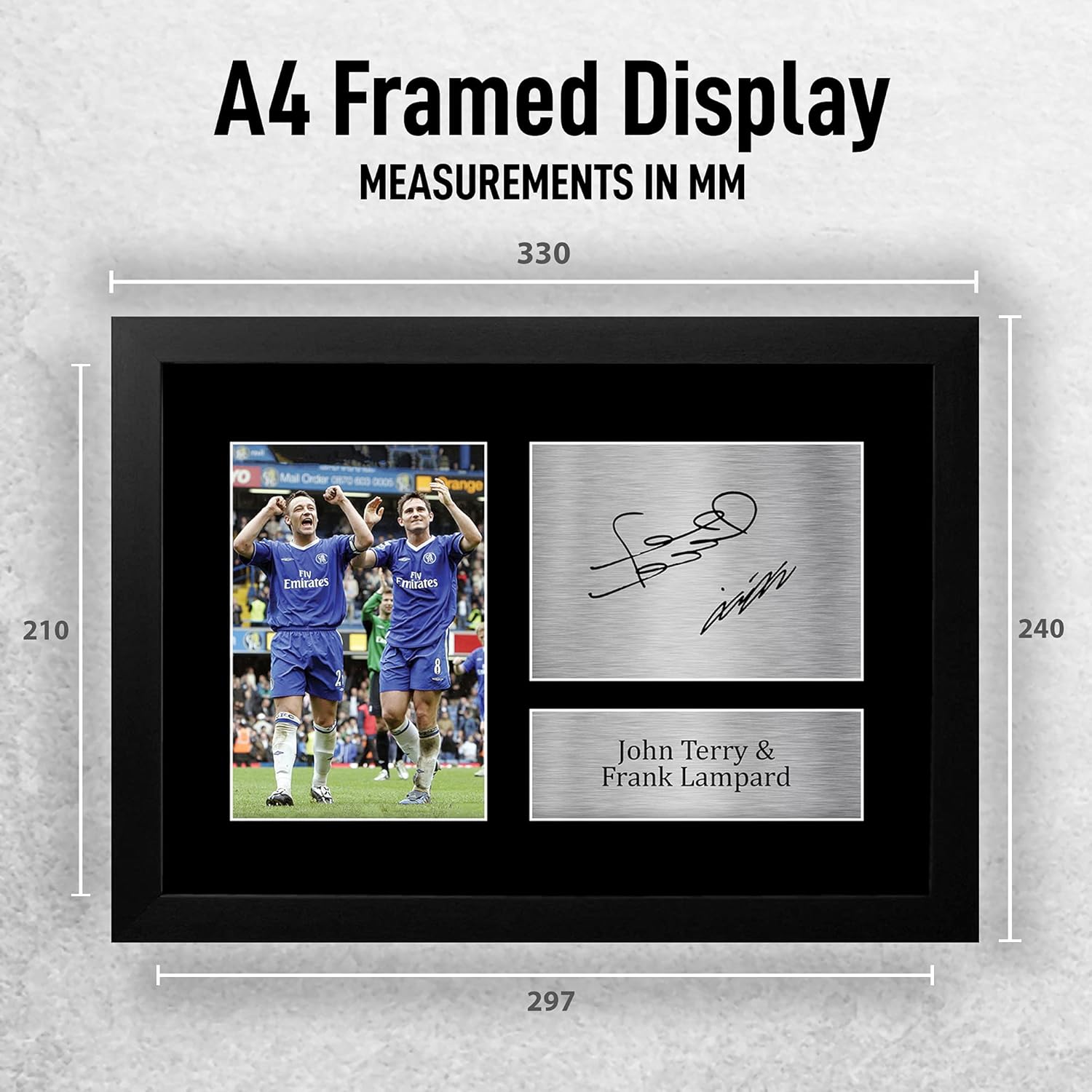 Thumbnail 1 de HWC Trading FR A4 John Terry & Frank Lampard framed signed autograph picture (A4)