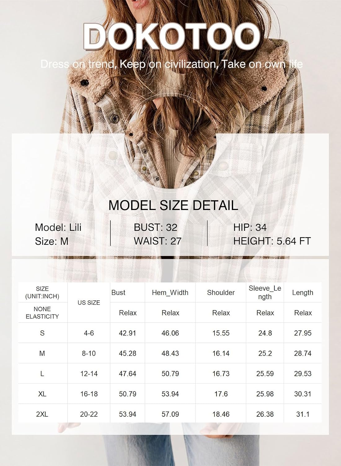 Thumbnail 6 de Dokotoo Plaid Shacket Jacket
