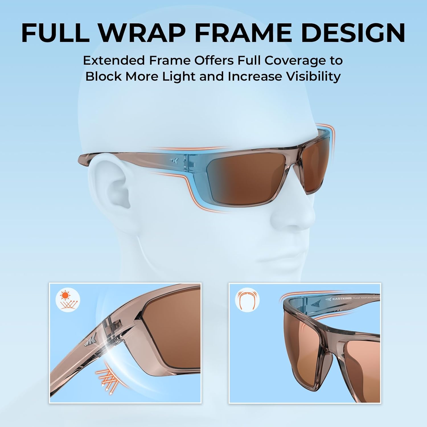Thumbnail 5 de KastKing Huzzah Polarized Sport Sunglasses with UV Protection (PuriVex coating)