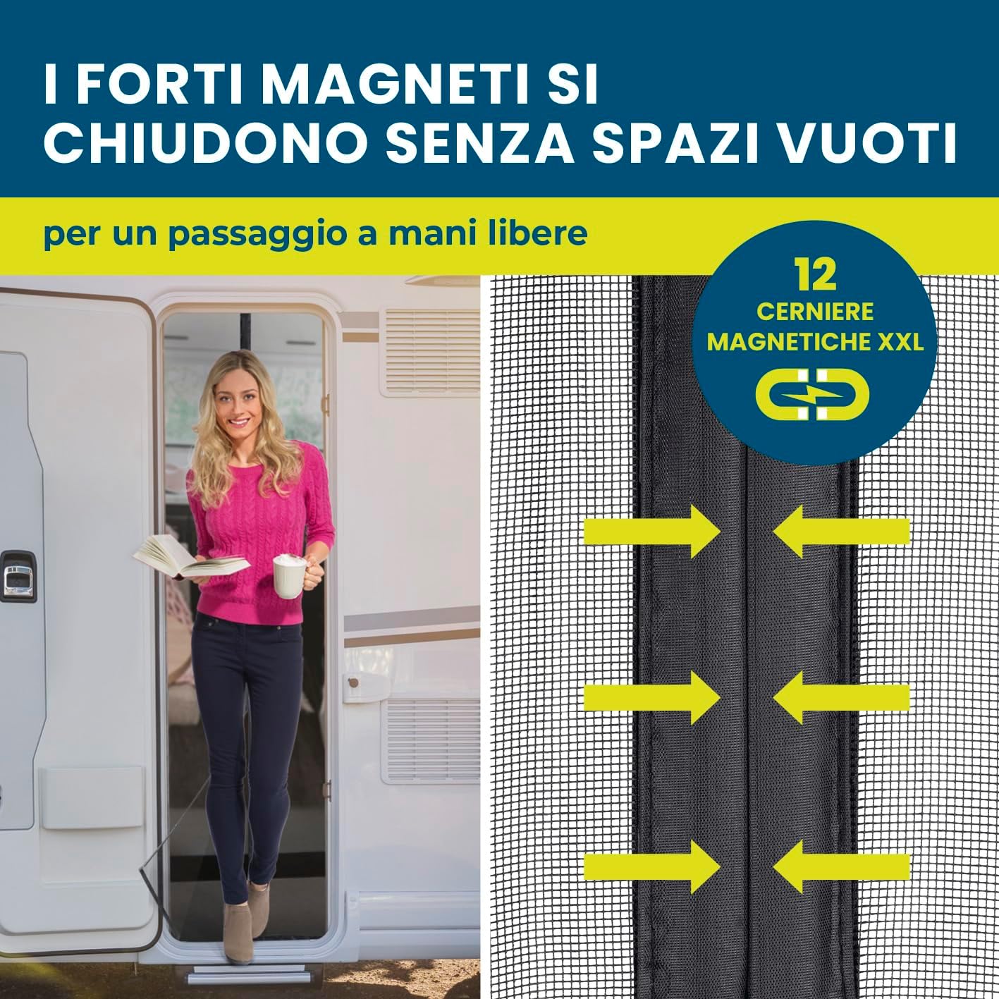 Thumbnail 1 de Hoberg Zanzariera magnetica per carrello da campeggio 60 x 180 cm: protezione energentica per caravan