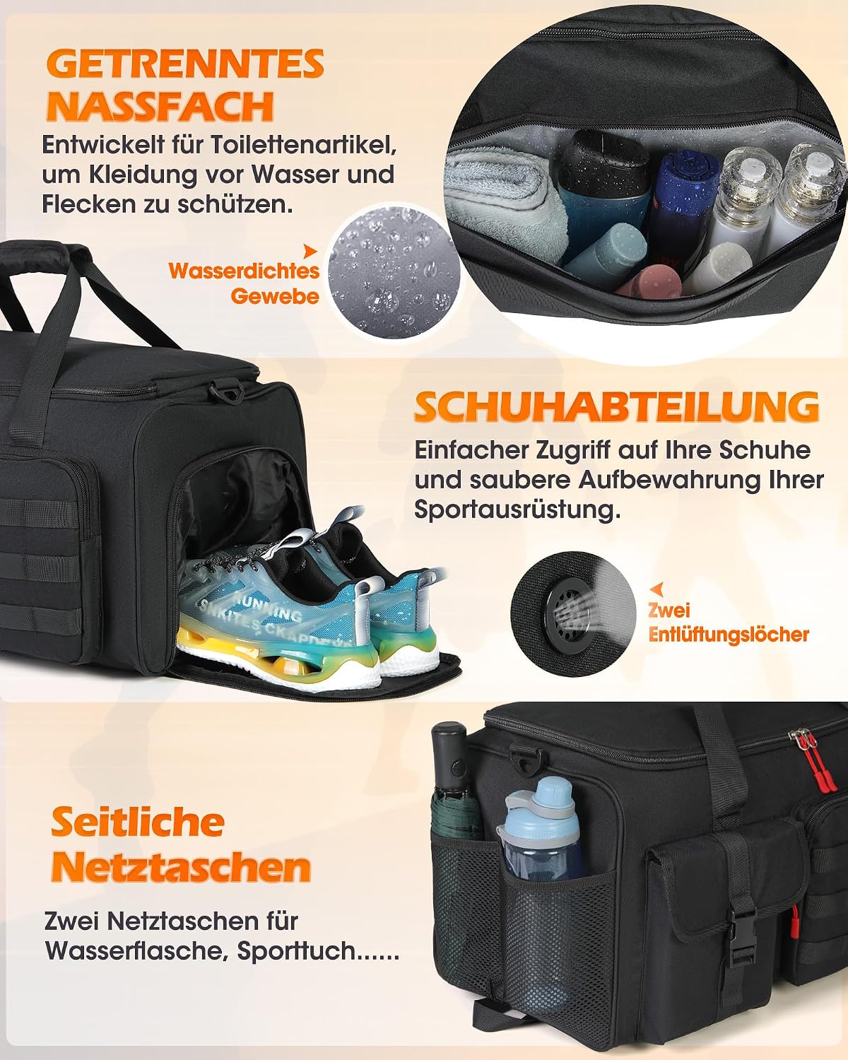 Detalle 2 de RAINSMORE 3 IN 1 Sporttasche 45L