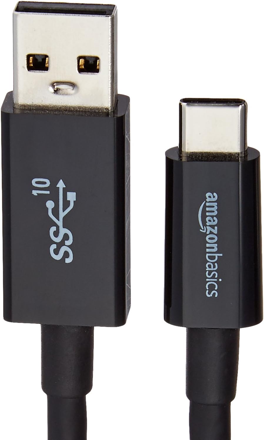 Detalle de Amazon Basics USB-C to USB-A 3.1 Gen 2 Cable: 0.9 m, 10 Gbps, 15W Fast Charge, USB-IF Certified